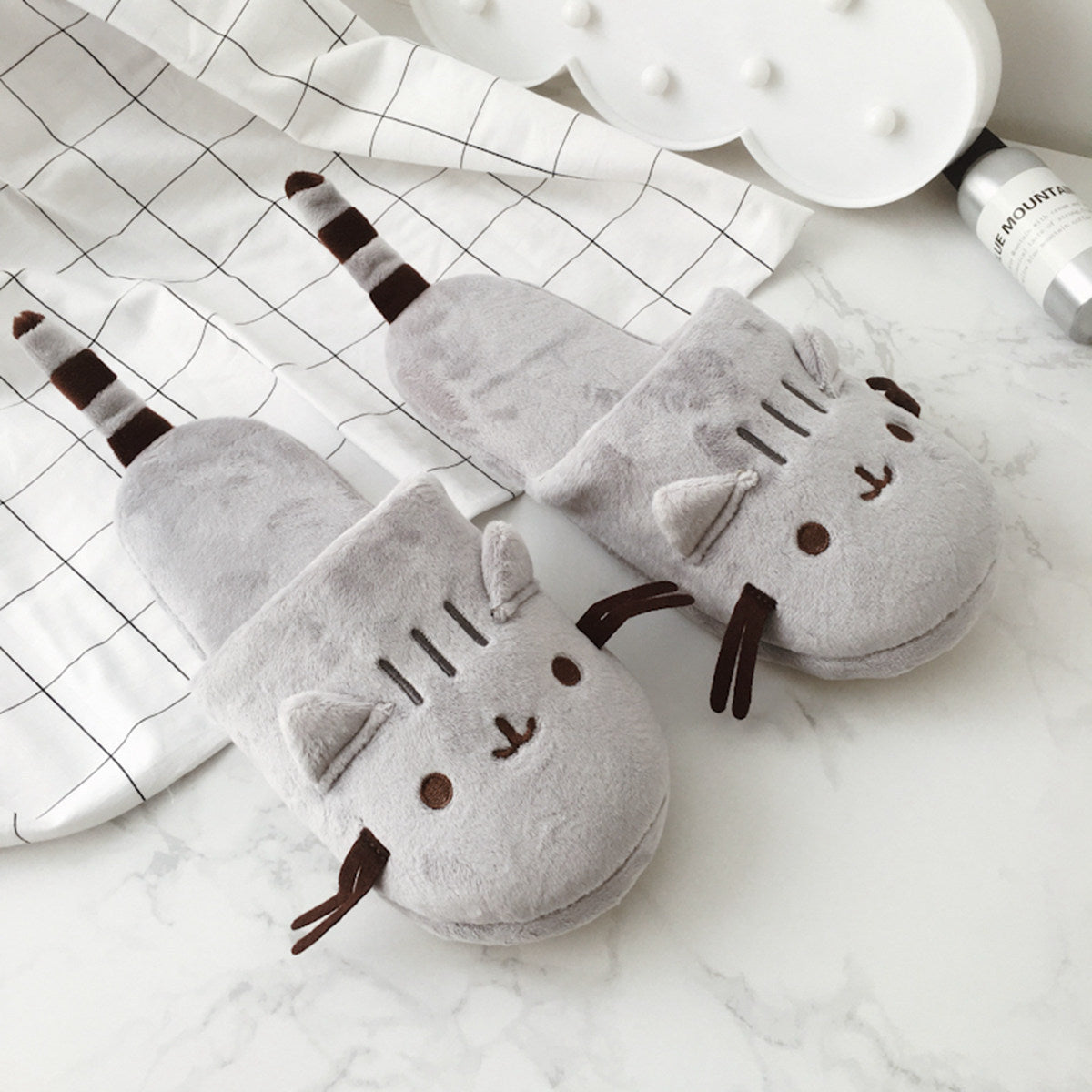 Cozy Cat Plush Slippers