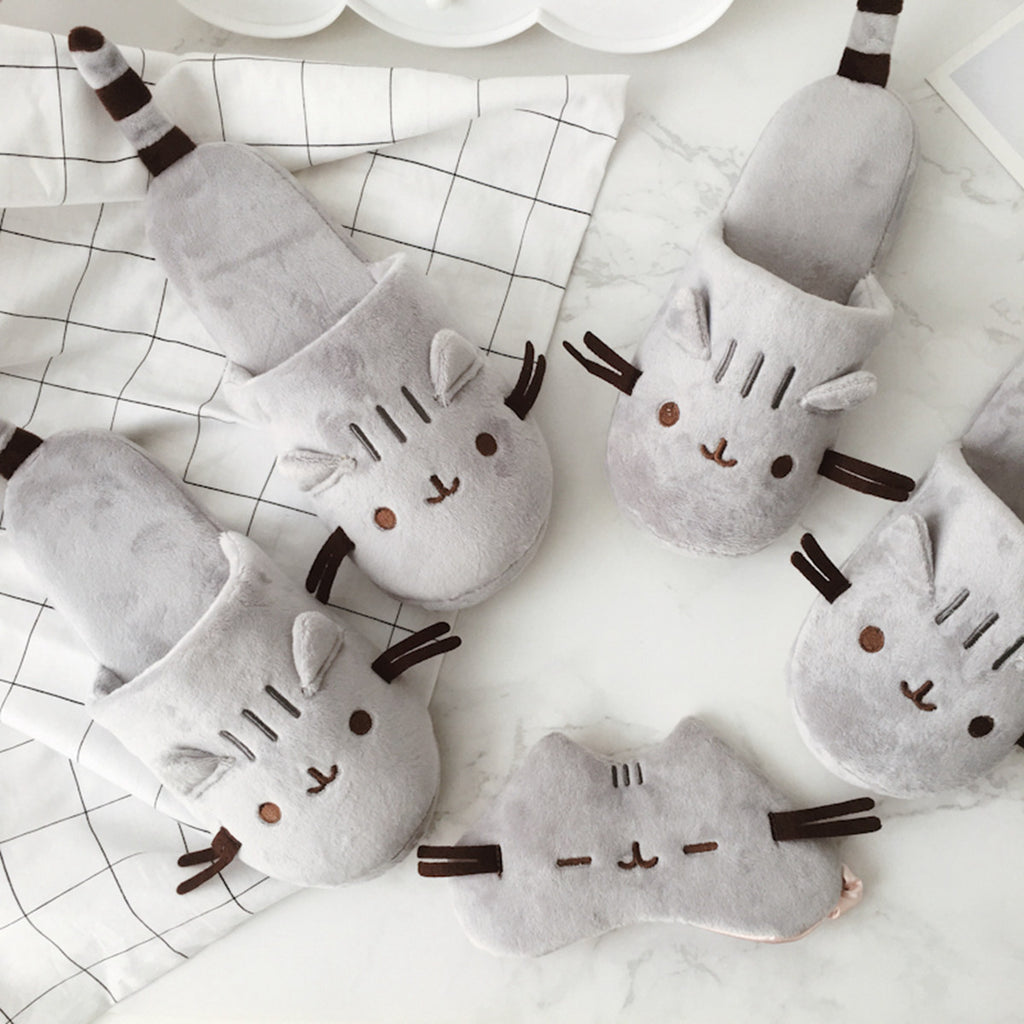 Cozy Cat Plush Slippers