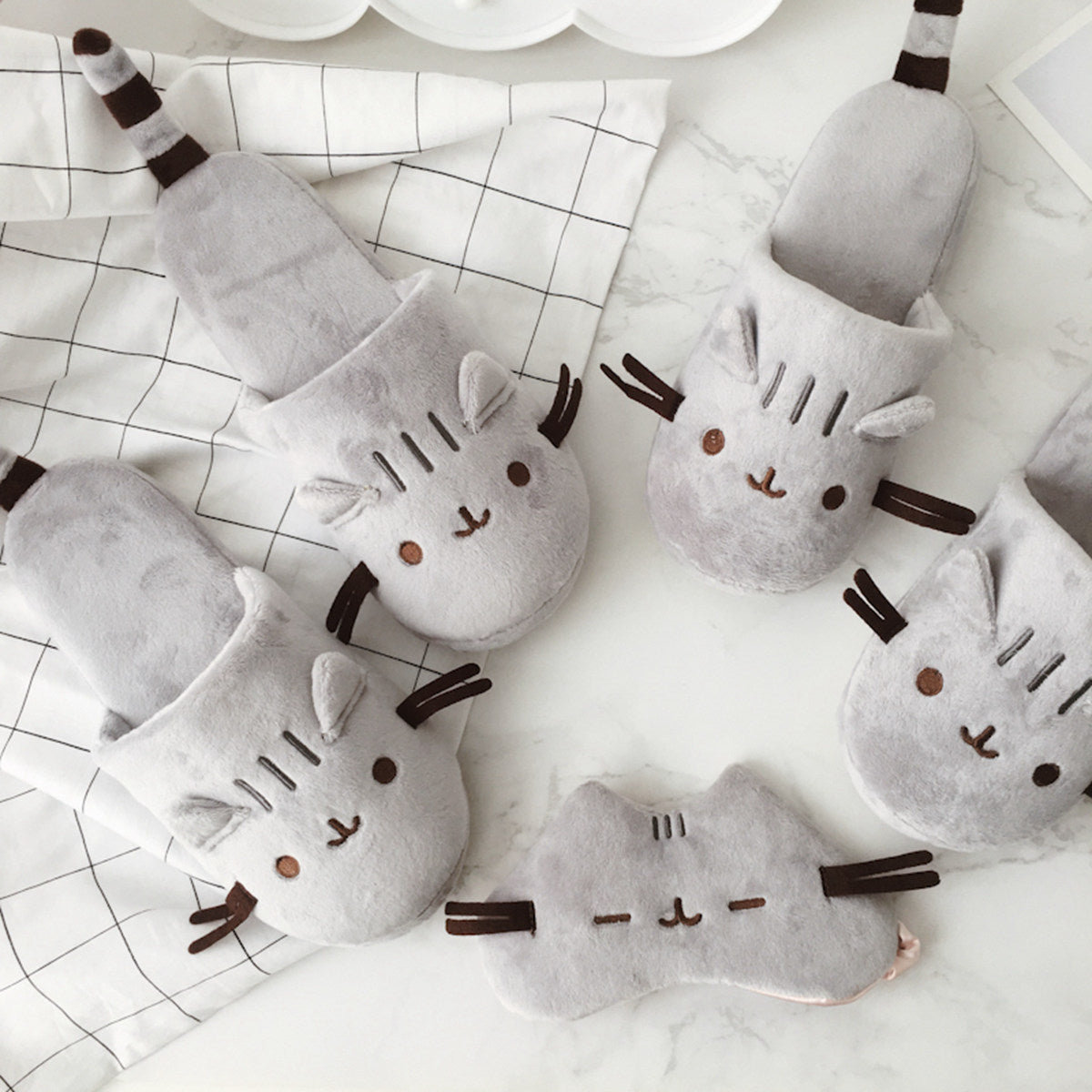 Cozy Cat Plush Slippers